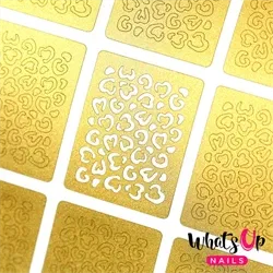 WV342 Cheetah Hearts Stencils, 2 ark, (24 stk) Whats Up Nails